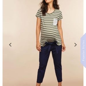 Under Belly Straight Leg Maternity Crop Pants